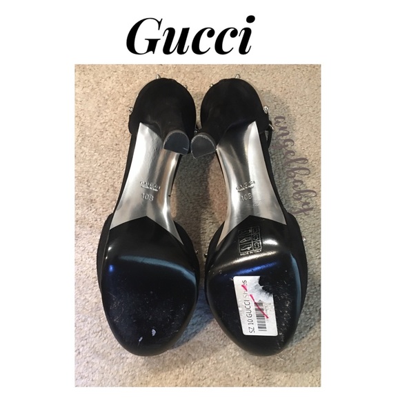 Gucci Mirror Platform Heels in Black Suede! - Picture 15 of 16